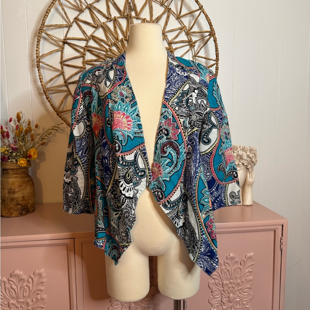 Chico’s‎ multi color liner blazer
